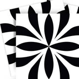 8" X 8" Black and White Colla Peel and Stick Removable Tiles - Homeroots