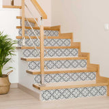 4" X 4" White and Black Cross Peel and Stick Removable Tiles - Homeroots - Flyclothing LLC