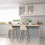 5" X 5" White and Black Cross Peel and Stick Removable Tiles - Homeroots - Flyclothing LLC