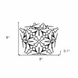 8" X 8" White and Black Cross Peel and Stick Removable Tiles - Homeroots