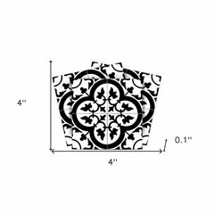 4" X 4" Black and White Roka Peel and Stick Removable Tiles - Homeroots