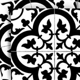 4" X 4" Black and White Roka Peel and Stick Removable Tiles - Homeroots - Flyclothing LLC