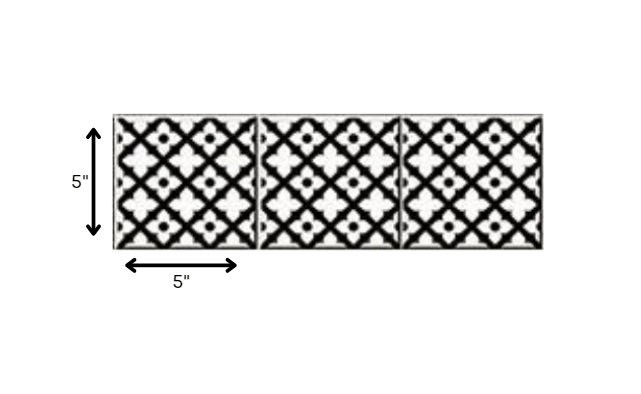 5" X 5" Black and White Dia Peel and Stick Removable Tiles - Homeroots - Flyclothing LLC
