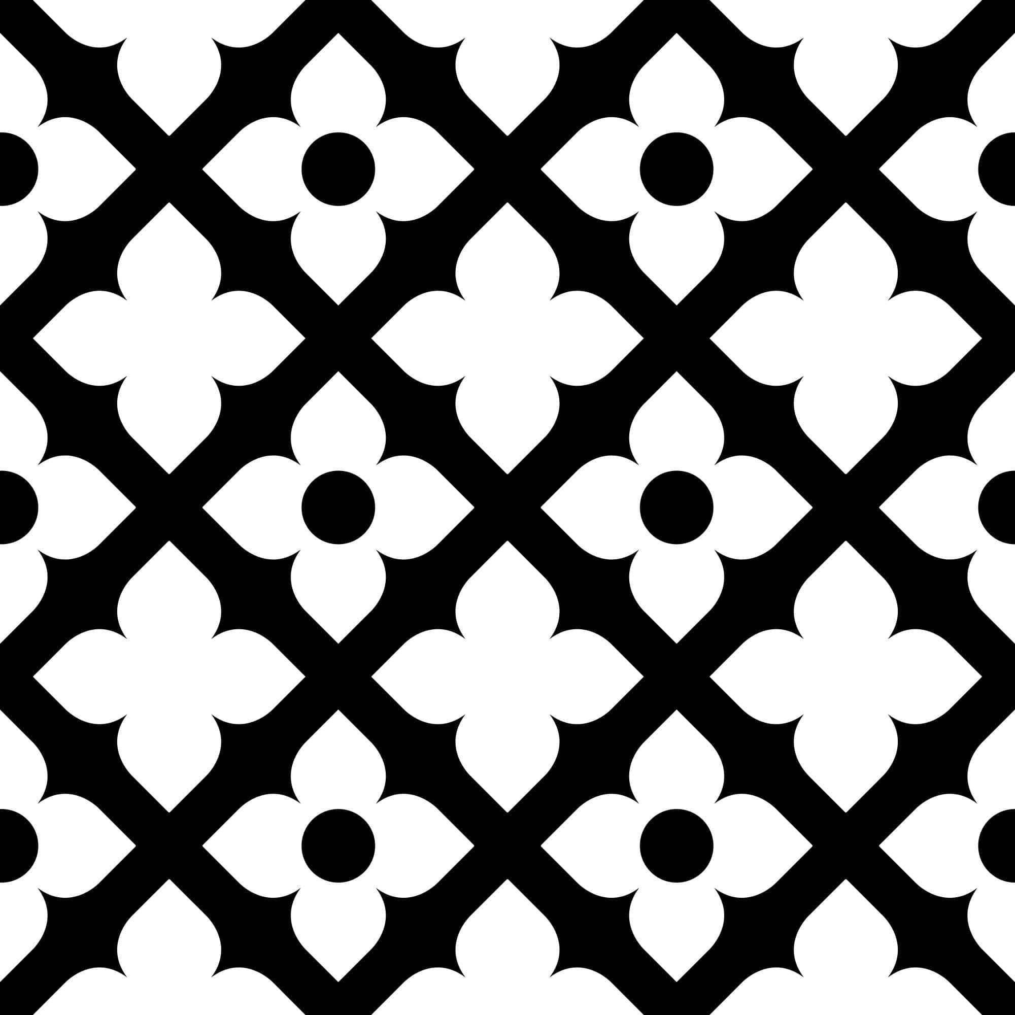 6" X 6" Black and White Dia Peel and Stick Removable Tiles - Homeroots