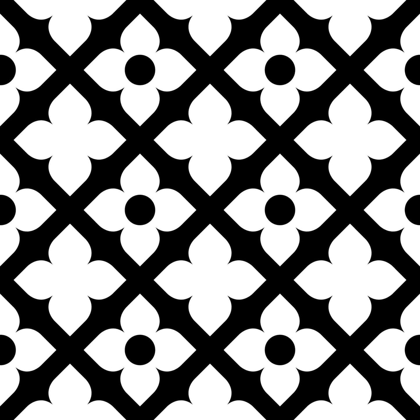 6" X 6" Black and White Dia Peel and Stick Removable Tiles - Homeroots - Flyclothing LLC