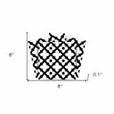 8" X 8" Black and White Dia Peel and Stick Removable Tiles - Homeroots - Flyclothing LLC