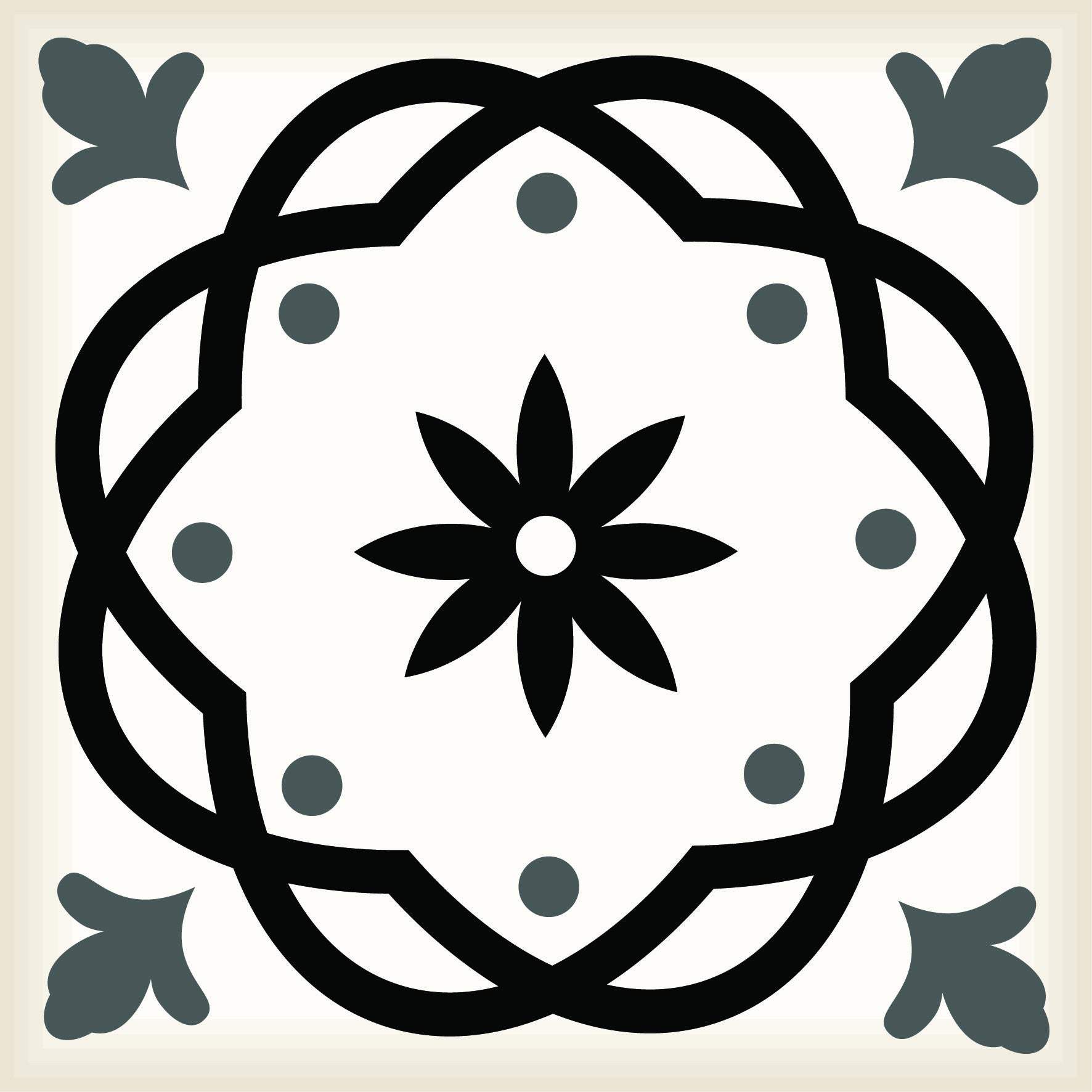 4" X 4" Black and White Rolla Peel and Stick Removable Tiles - Homeroots - Flyclothing LLC