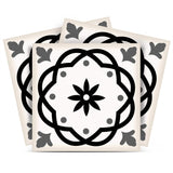 4" X 4" Black and White Rolla Peel and Stick Removable Tiles - Homeroots - Flyclothing LLC