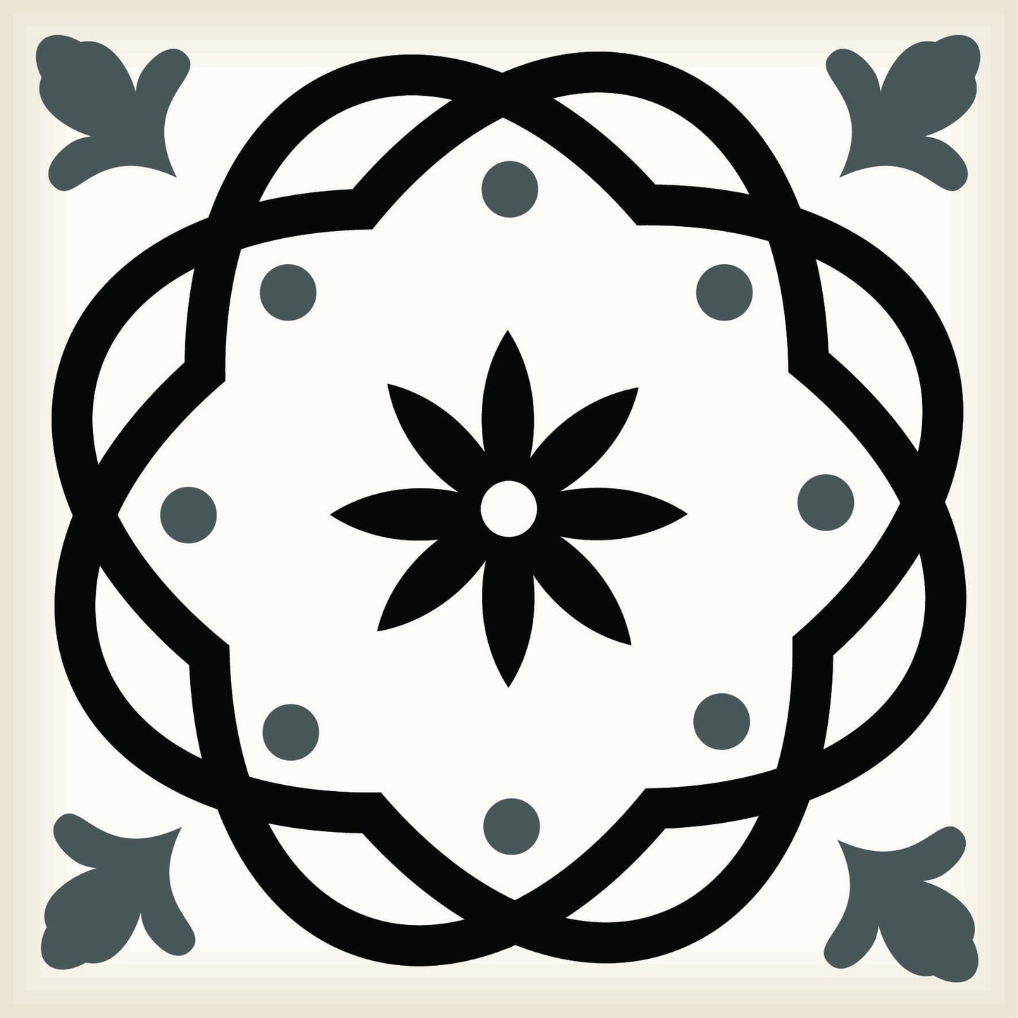 6" X 6" Black and White Rolla Peel and Stick Removable Tiles - Homeroots - Flyclothing LLC