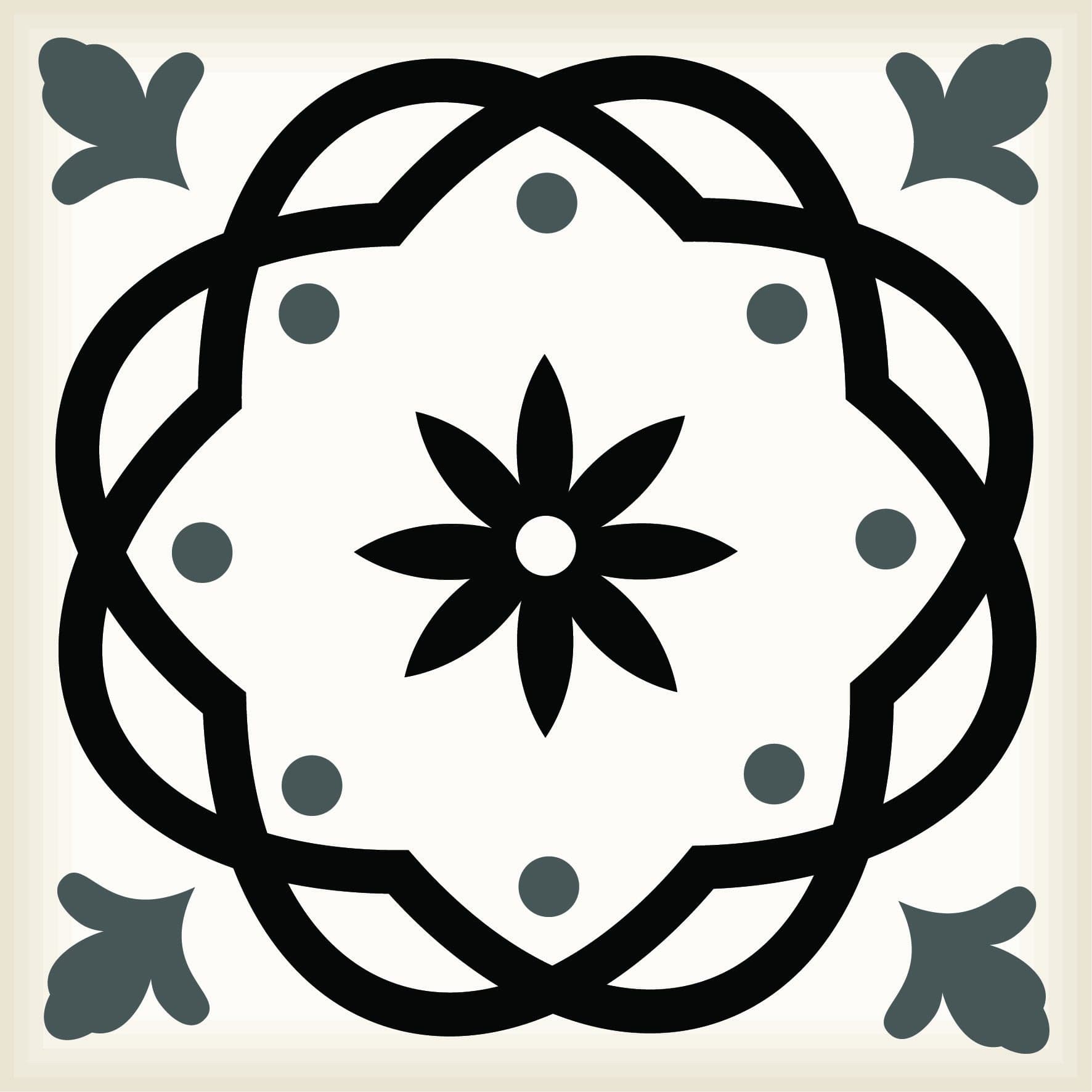 6" X 6" Black and White Rolla Peel and Stick Removable Tiles - Homeroots - Flyclothing LLC