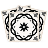6" X 6" Black and White Rolla Peel and Stick Removable Tiles - Homeroots - Flyclothing LLC