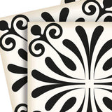 5" X 5" Black and White Flo Peel and Stick Removable Tiles - Homeroots - Flyclothing LLC