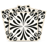 5" X 5" Black and White Flo Peel and Stick Removable Tiles - Homeroots - Flyclothing LLC