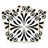 6" X 6" Black and White Flo Peel and Stick Removable Tiles - Homeroots - Flyclothing LLC