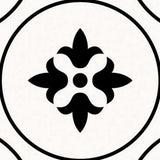 5" X 5" Black and White Rosa Peel and Stick Removable Tiles - Homeroots - Flyclothing LLC