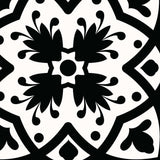 5" X 5" Black White and Gray Bella Peel and Stick Tiles - Homeroots