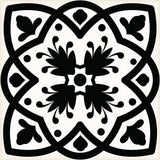 5" X 5" Black White and Gray Bella Peel and Stick Tiles - Homeroots