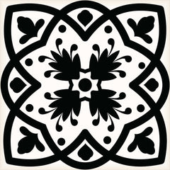 5" X 5" Black White and Gray Bella Peel and Stick Tiles