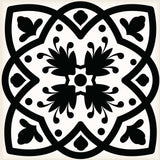 6" X 6" Black White and Gray Bella Peel and Stick Tiles - Homeroots