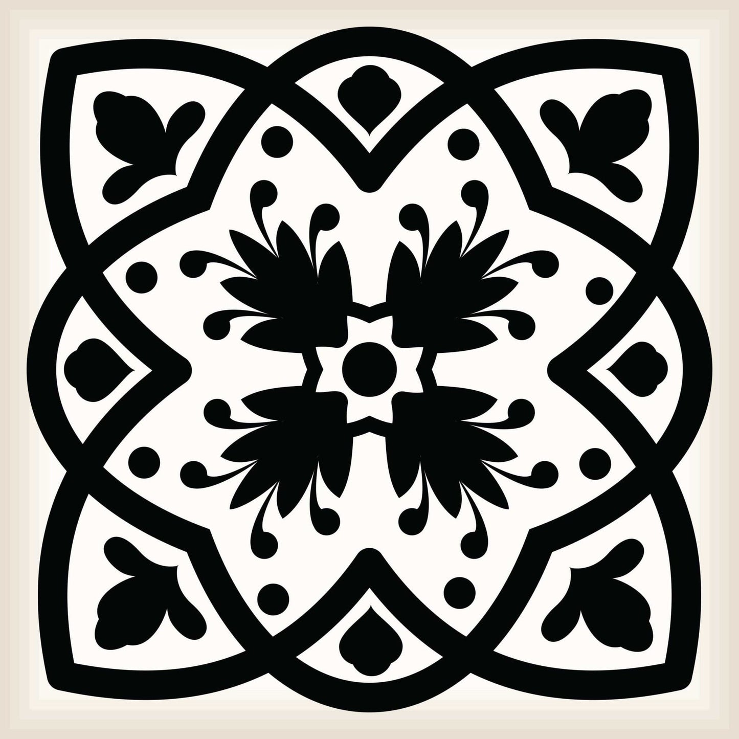 7" X 7" Black White and Gray Bella Peel and Stick Tiles - Homeroots - Flyclothing LLC