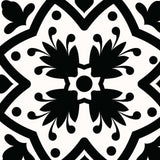 7" X 7" Black White and Gray Bella Peel and Stick Tiles - Homeroots