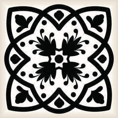 8" X 8" Black White and Gray Bella Peel and Stick Tiles
