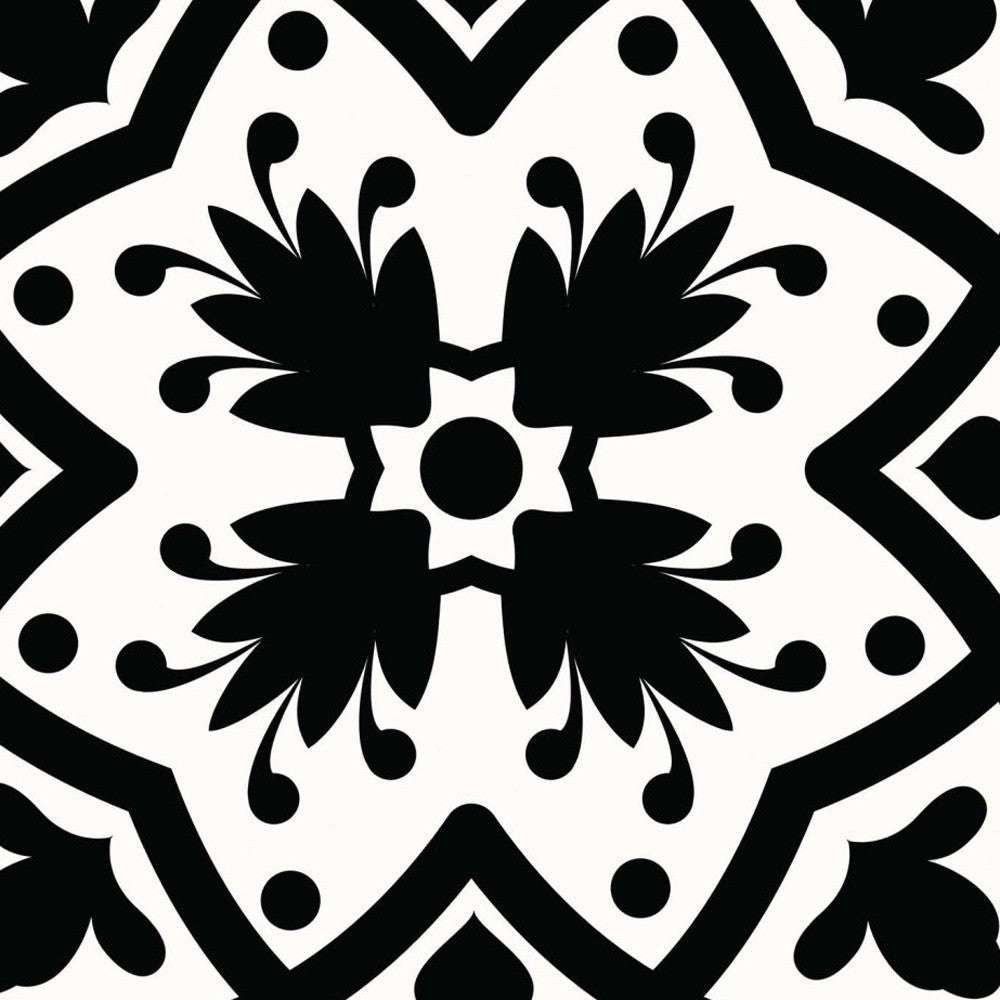8" X 8" Black White and Gray Bella Peel and Stick Tiles