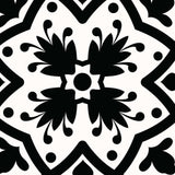 8" X 8" Black White and Gray Bella Peel and Stick Tiles - Homeroots