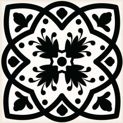 8" X 8" Black White and Gray Bella Peel and Stick Tiles