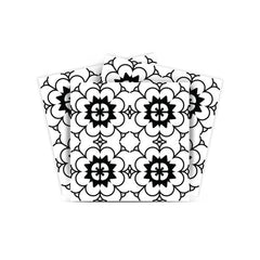 7" X 7" Black and White Gerber Peel and Stick Removable Tiles - Homeroots