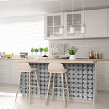 8" X 8" Black and White Gerber Peel and Stick Removable Tiles - Homeroots