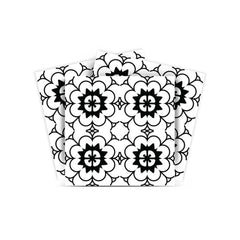 8" X 8" Black and White Gerber Peel and Stick Removable Tiles