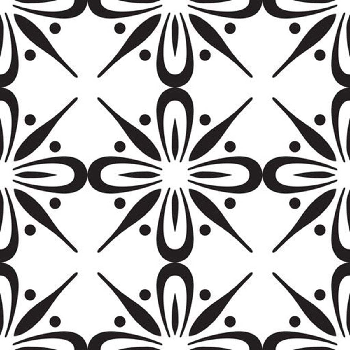 5" X 5" Black and White Quattra Peel and Stick Removable Tiles - Homeroots - Flyclothing LLC