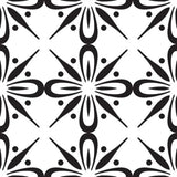 5" X 5" Black and White Quattra Peel and Stick Removable Tiles - Homeroots