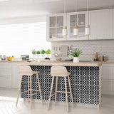 4" X 4" Black and White Medeci Peel and Stick Removable Tiles - Homeroots - Flyclothing LLC