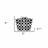 5" X 5" Black and White Medeci Peel and Stick Removable Tiles - Homeroots