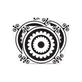 7" X 7" Black and White Posy Peel and Stick Removable Tiles - Homeroots