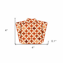 4" X 4" Terra Cotta Tango Peel and Stick Tiles - Homeroots