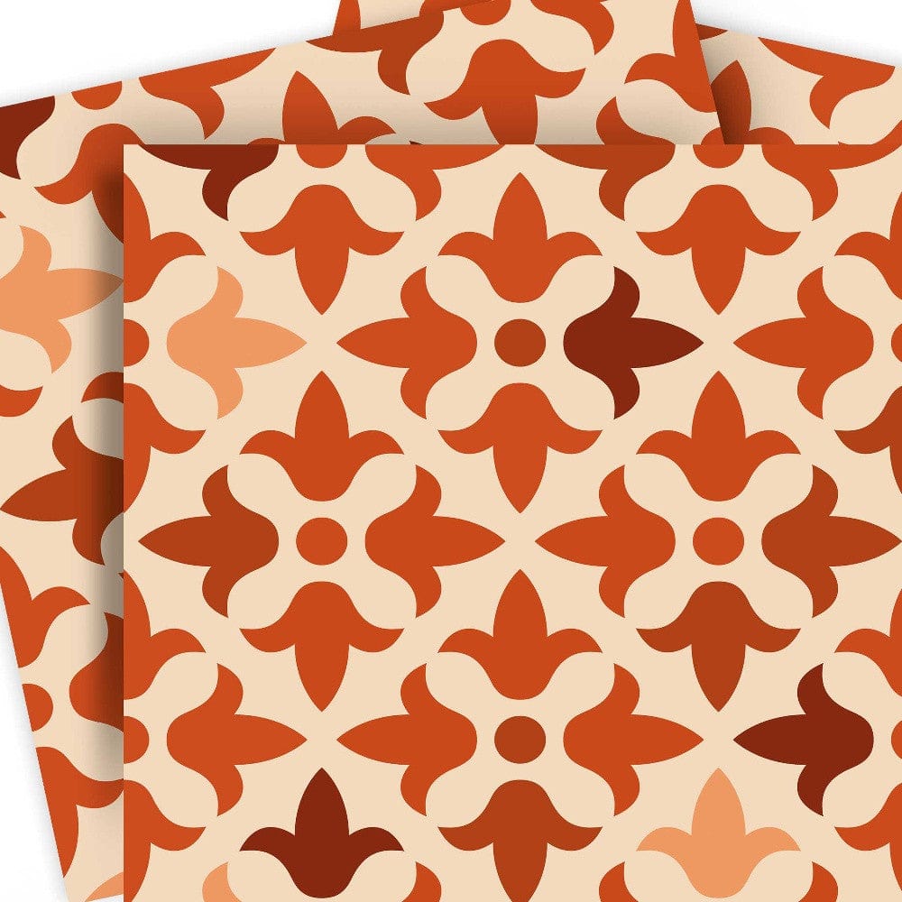 4" X 4" Terra Cotta Tango Peel and Stick Tiles - Homeroots - Flyclothing LLC