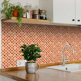 6" X 6" Terra Cotta Tango Peel and Stick Tiles - Homeroots - Flyclothing LLC