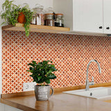 6" X 6" Terra Cotta Tango Peel and Stick Tiles - Homeroots
