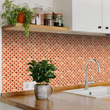 7" X 7" Terra Cotta Tango Peel and Stick Tiles - Homeroots - Flyclothing LLC