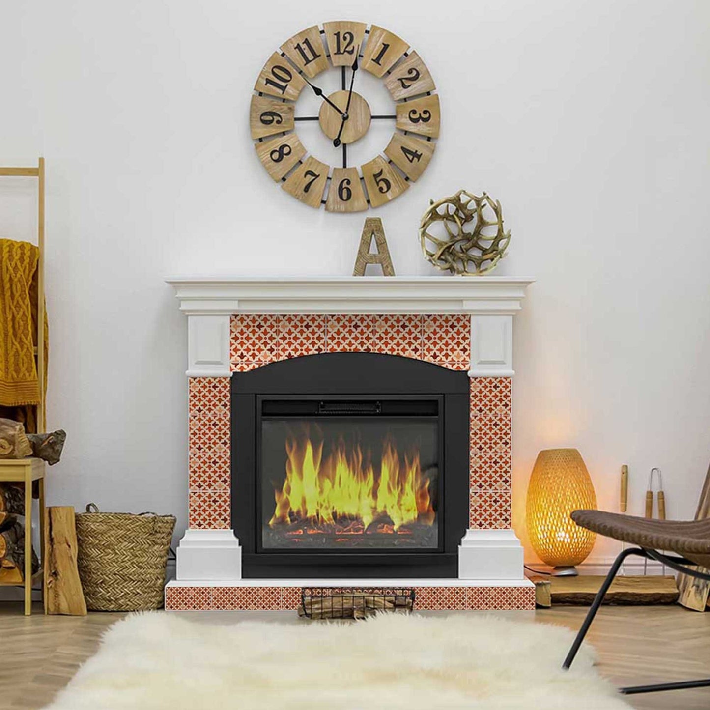 7" X 7" Terra Cotta Tango Peel and Stick Tiles - Homeroots - Flyclothing LLC