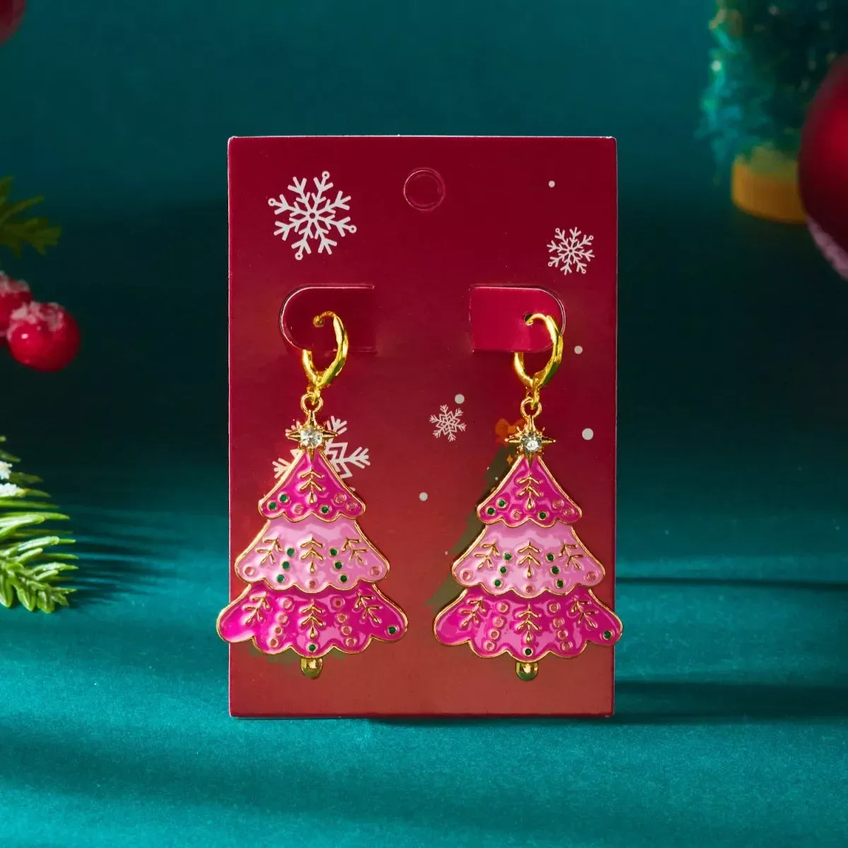 Christmas Tree Dangle Earrings - Trendsi - Flyclothing LLC