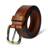 Vibrant Brown Pin Buckle Belt - Classy Leather Bags - Flyclothing LLC