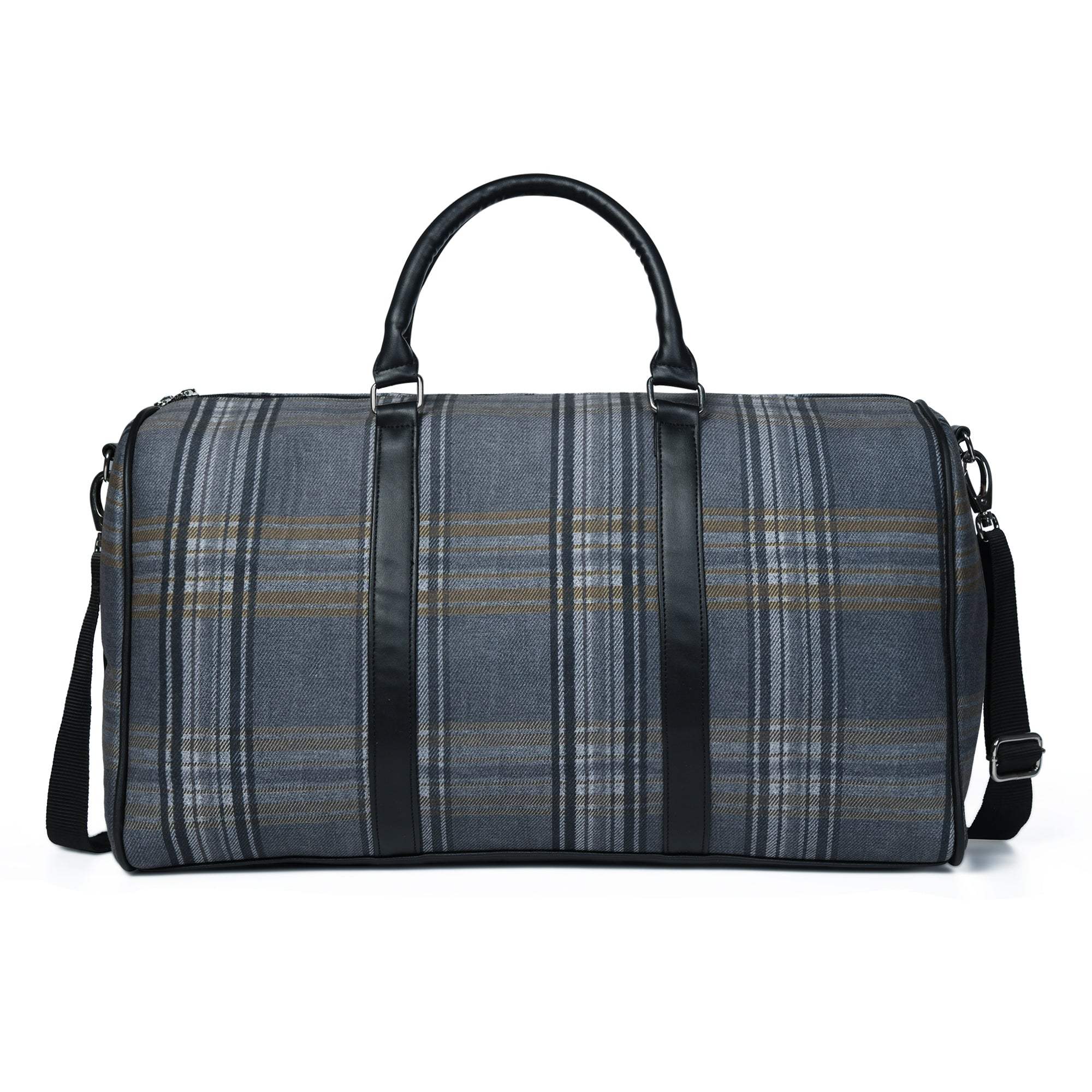 The Highlander Plaid Duffle Bag - Classy Leather Bags - Flyclothing LLC
