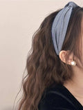 Knotted Polyester Wide Headband - Trendsi - Flyclothing LLC