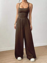 Spaghetti Strap Wide Leg Jumpsuit - Trendsi - Flyclothing LLC