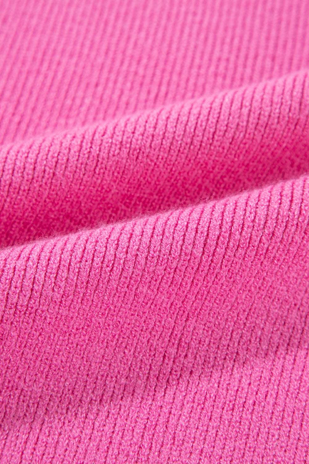 Contrast Half Sleeve Knit Top - Trendsi - Flyclothing LLC