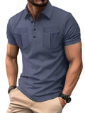 Men's Full Size Collared Short Sleeve Polo Plus Size - Trendsi - Flyclothing LLC